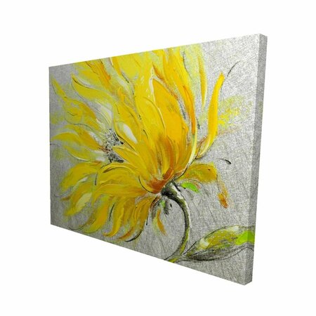 FONDO 16 x 20 in. Yellow Flower-Print on Canvas FO2790434